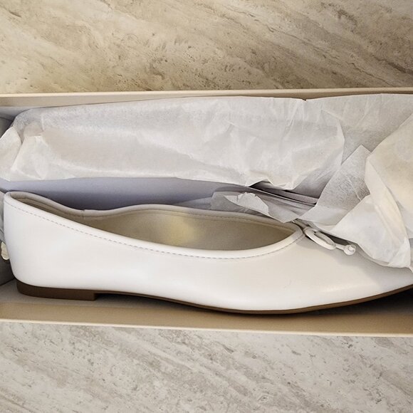 On 34th Naomie Ballet Flats White Smooth 8M - A011 - Picture 7 of 9